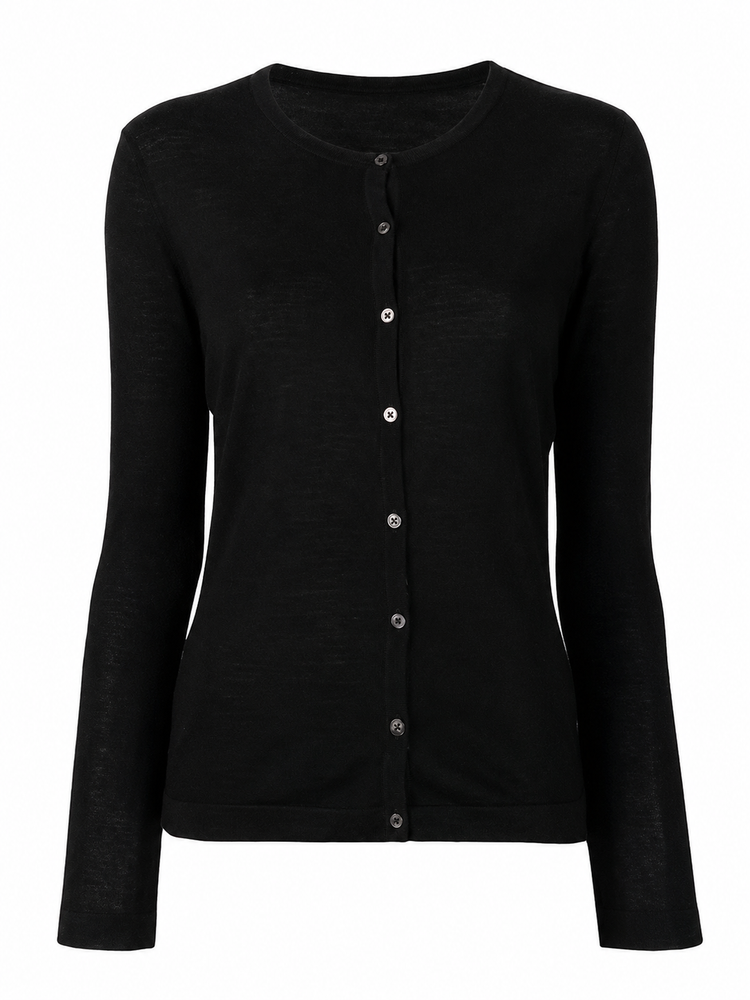 Round neck cardigan