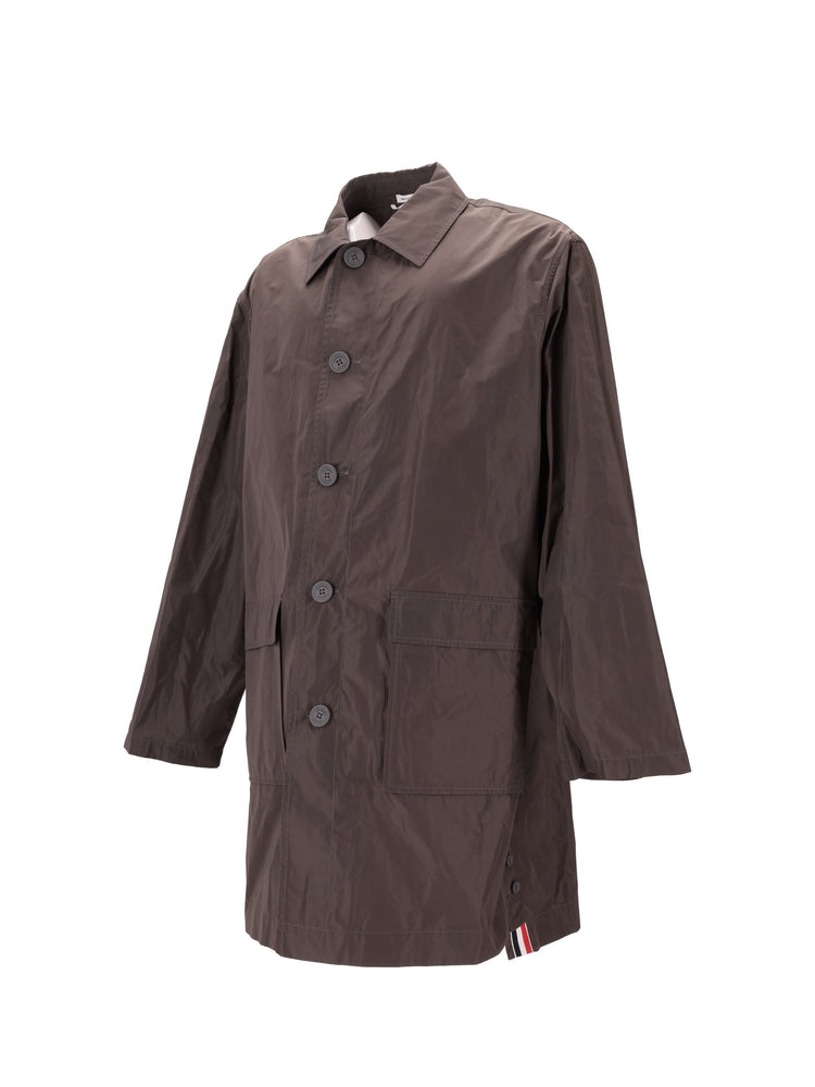 PACKABLE SMOCK W/ LOGO PRINT (35") IN LIGHT MEMORY TECH