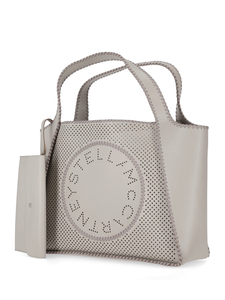 logo-perforated tote bag