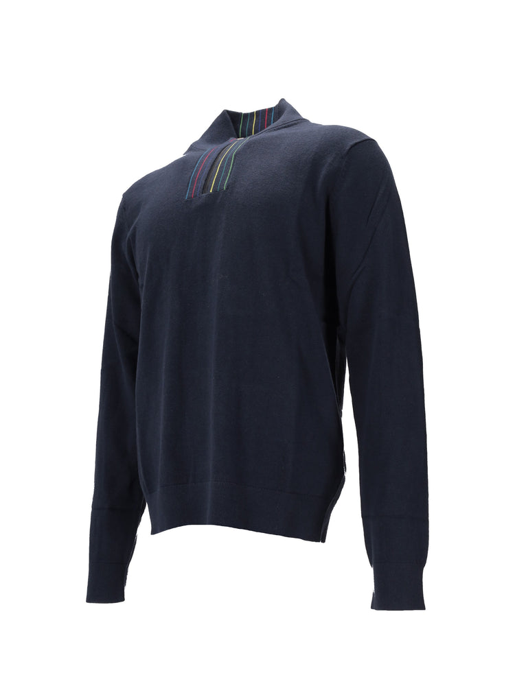 MENS SWEATER ZIP NECK