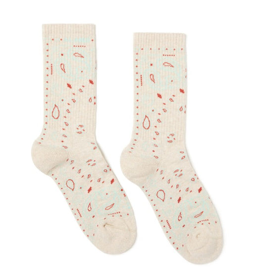 BANDANA SOCKS BRICK RED MULTICOLOR