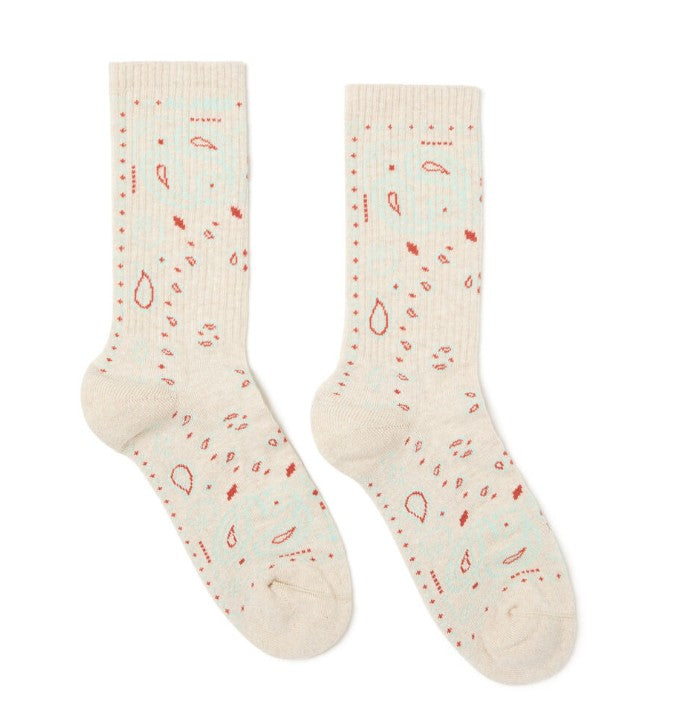 BANDANA SOCKS BRICK RED MULTICOLOR
