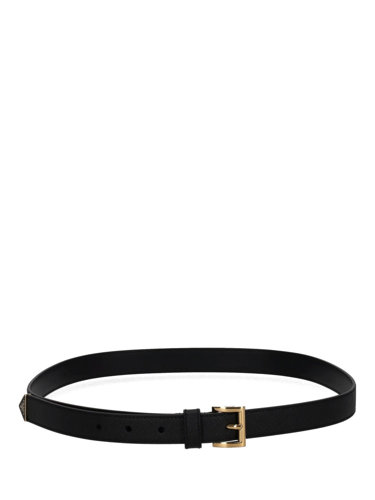saffiano leather belt