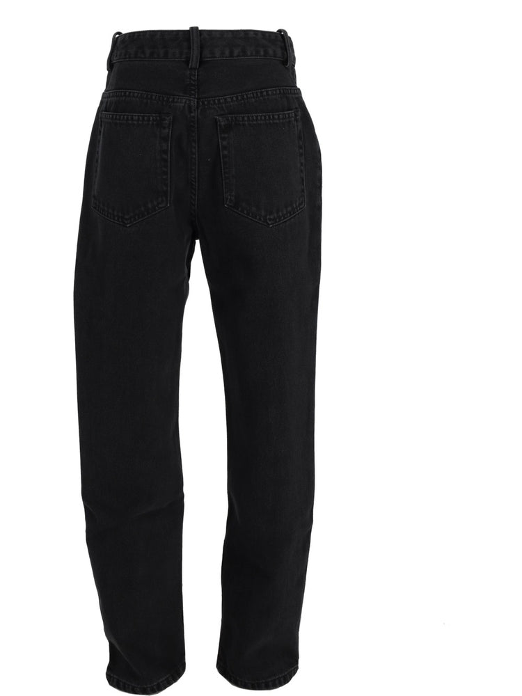 HERME 5-POCKETS SLIM FIT CROPPED TROUSERS FADED DE