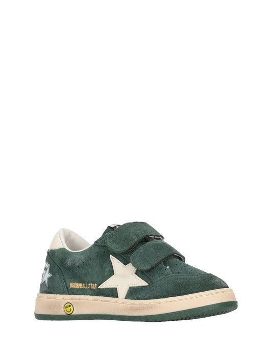 BALL STAR STRAP SUEDE UPPER VAMP TONGUE AND SPUR LEATHER STAR AND HEEL