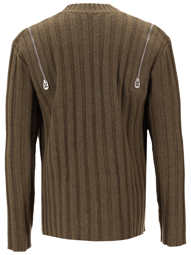 OFF STAMP RIB SIDE ZIP KNIT C BEECH - BL
