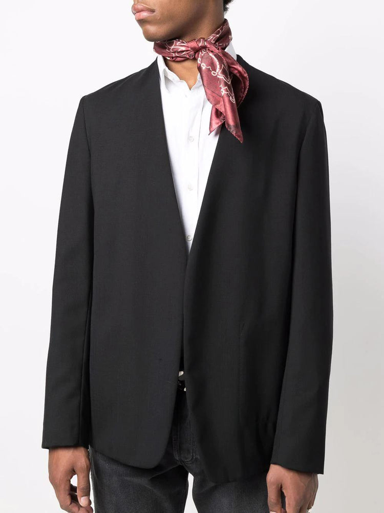 GOLDEN FOULARD PAISLEY PRINT SILK