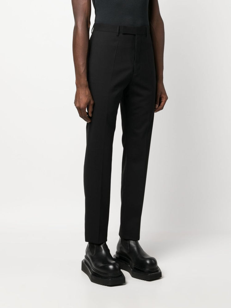 RICK OWENS off-centre tapered-leg trousers