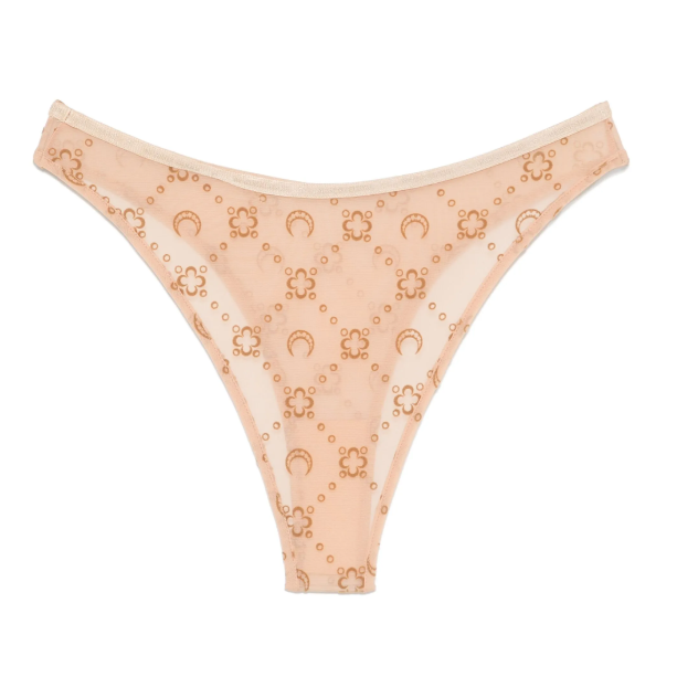 MOONOGRAM MESH FLOCK HIGH-WAIST PANTIES