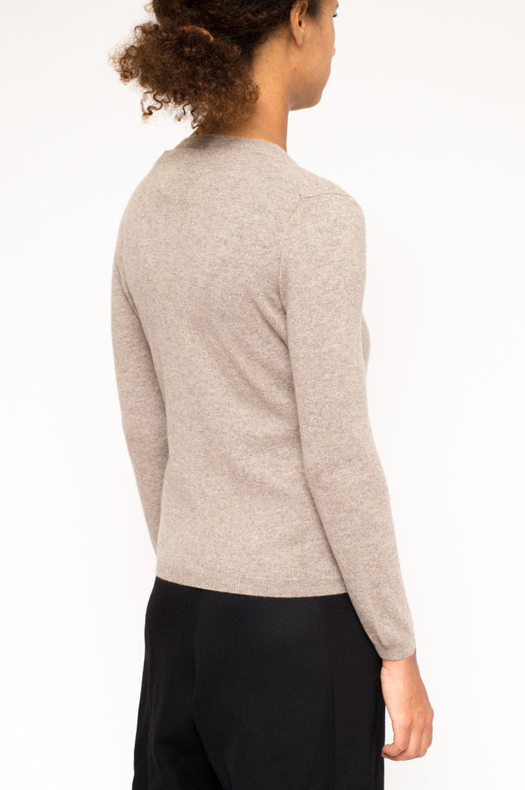 LA ROSE cardigan cashmere grigio melange