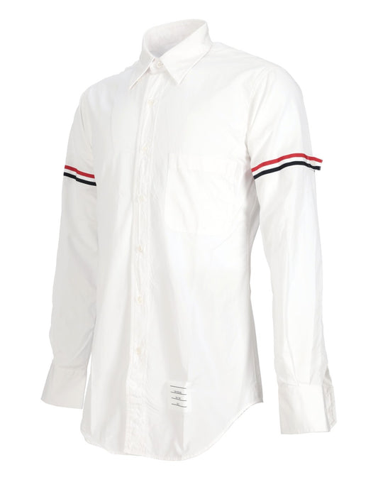 CLASSIC SHIRT W/ RWB GROSGRAIN ARMBANDS IN POPLIN