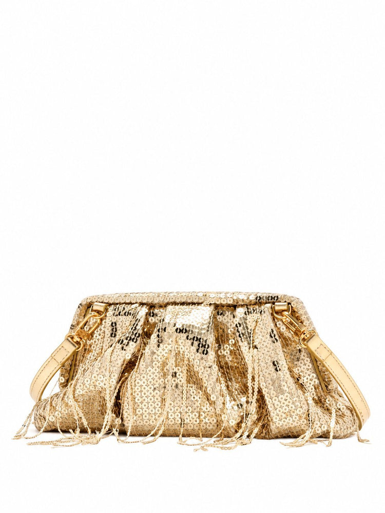 ATHENA POCHETTE FRINGE SEQUIN HEMP