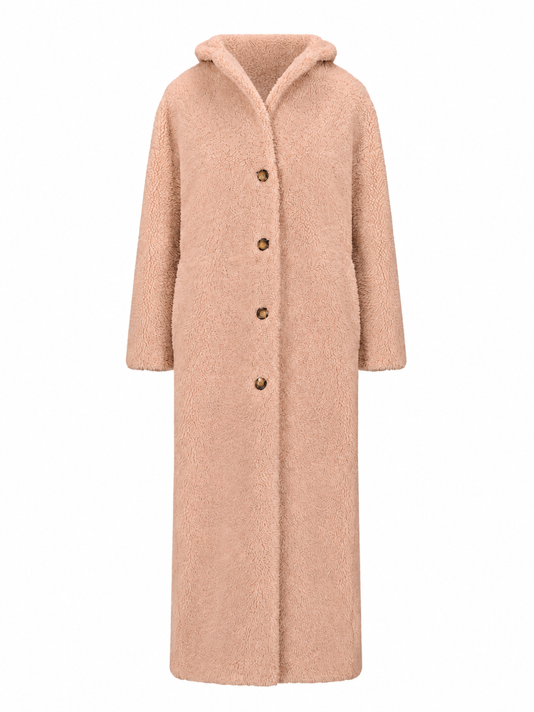 cappotto montone lungo reversibile