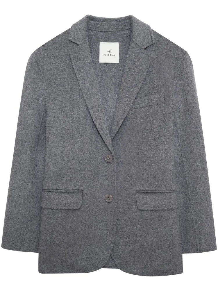 QUINN BLAZER - HEATHER GREY CASHMERE BLEND