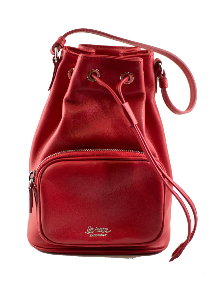 leather satchel bag red