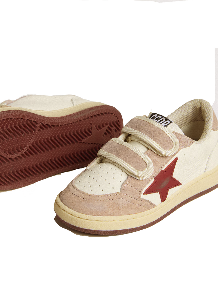 Ball Star Junior in nappa with nappa star and pink suede heel tab