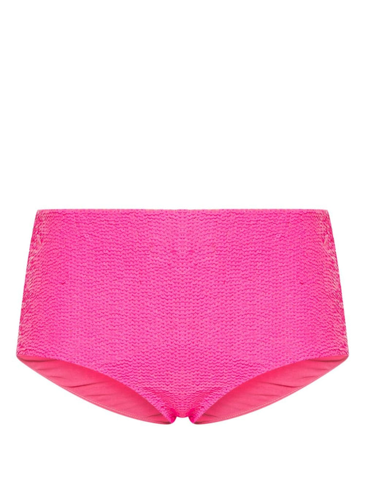 sequined high-waisted bikini bottoms
