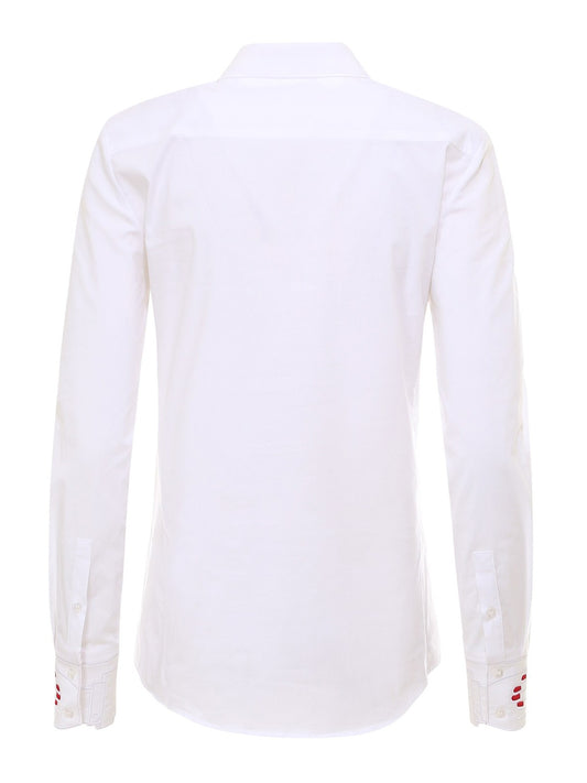 CAMICIA CON RICAMO COLLO, MANI E POLSI