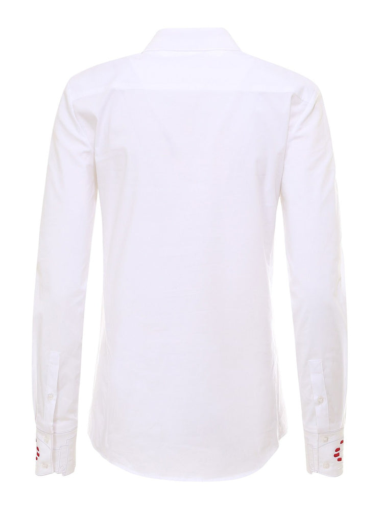CAMICIA CON RICAMO COLLO, MANI E POLSI