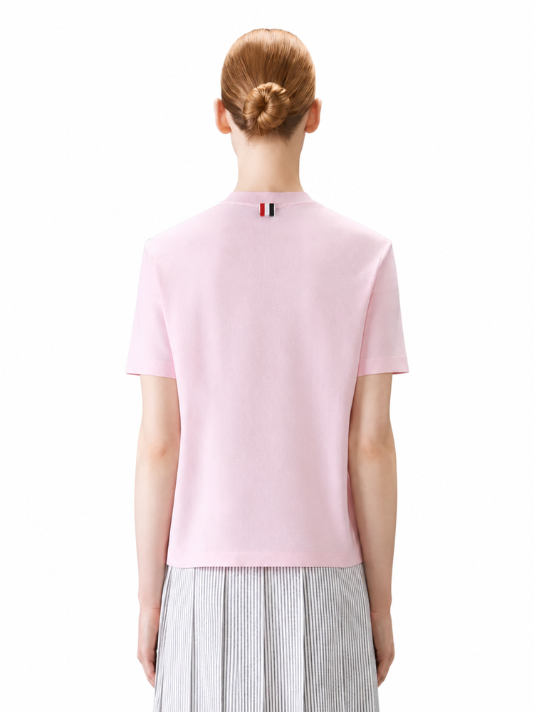 SHORT SLEEVE TEE W/ ENGINEERED 4 BAR STRIPE IN CLASSIC PIQUE