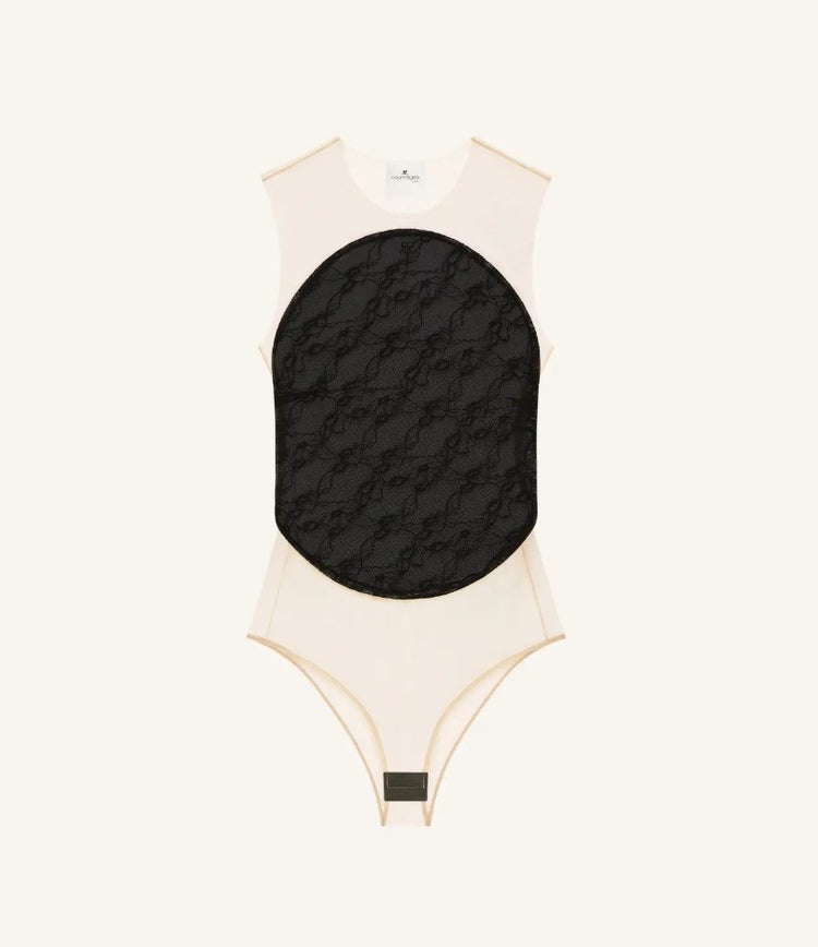BODYSUIT ILLUSION CIRCLE LACE