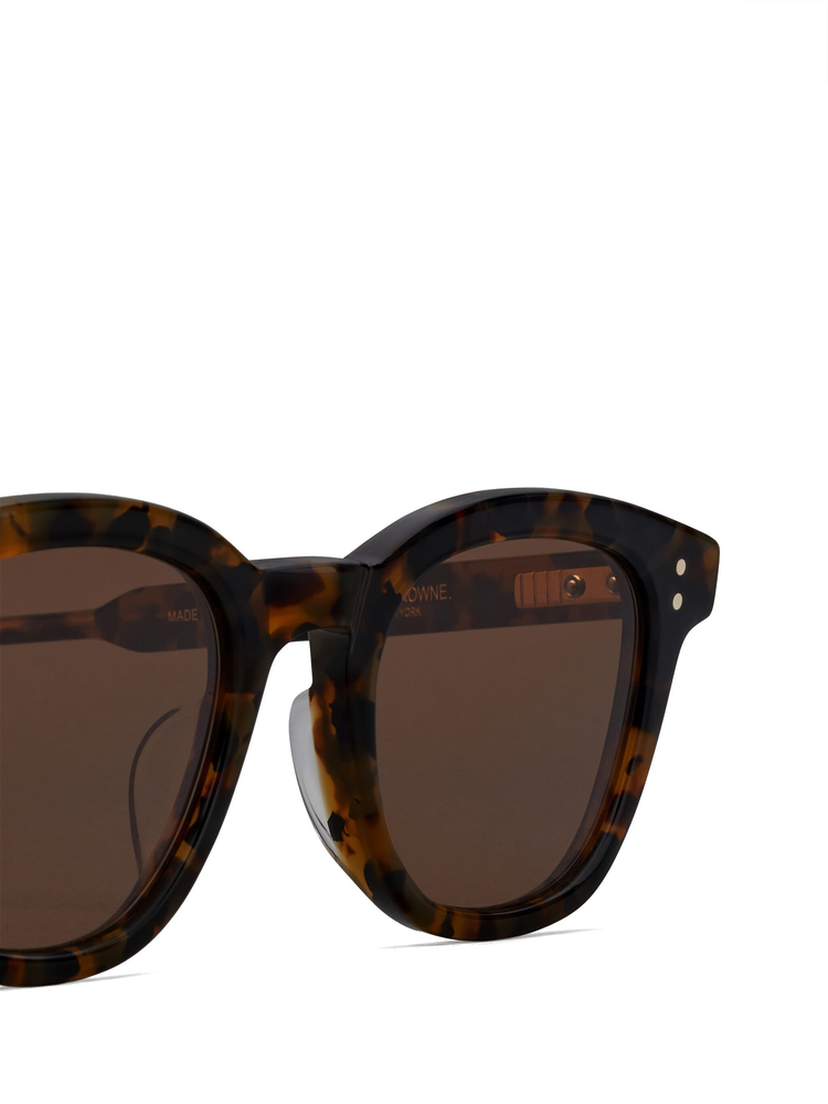 Tokyo tortoiseshell rectangular-frame sunglasses