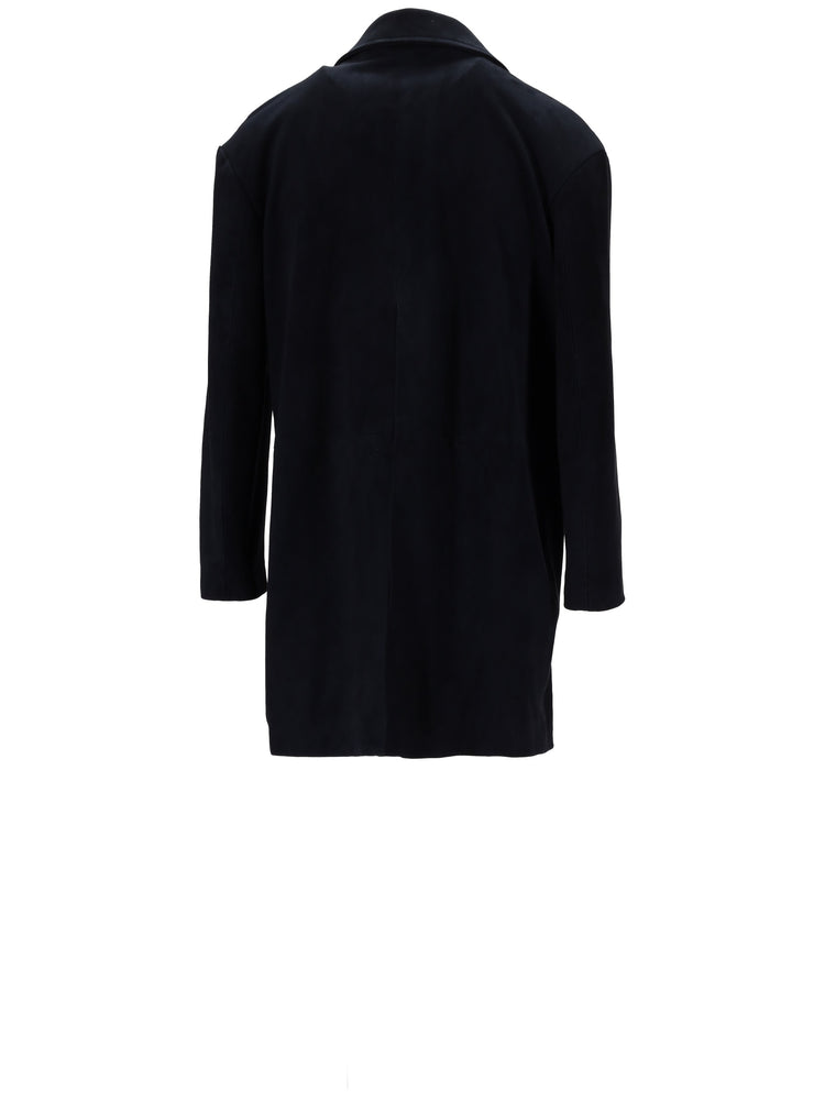 LA ROSE giacca camoscio spacco dietro