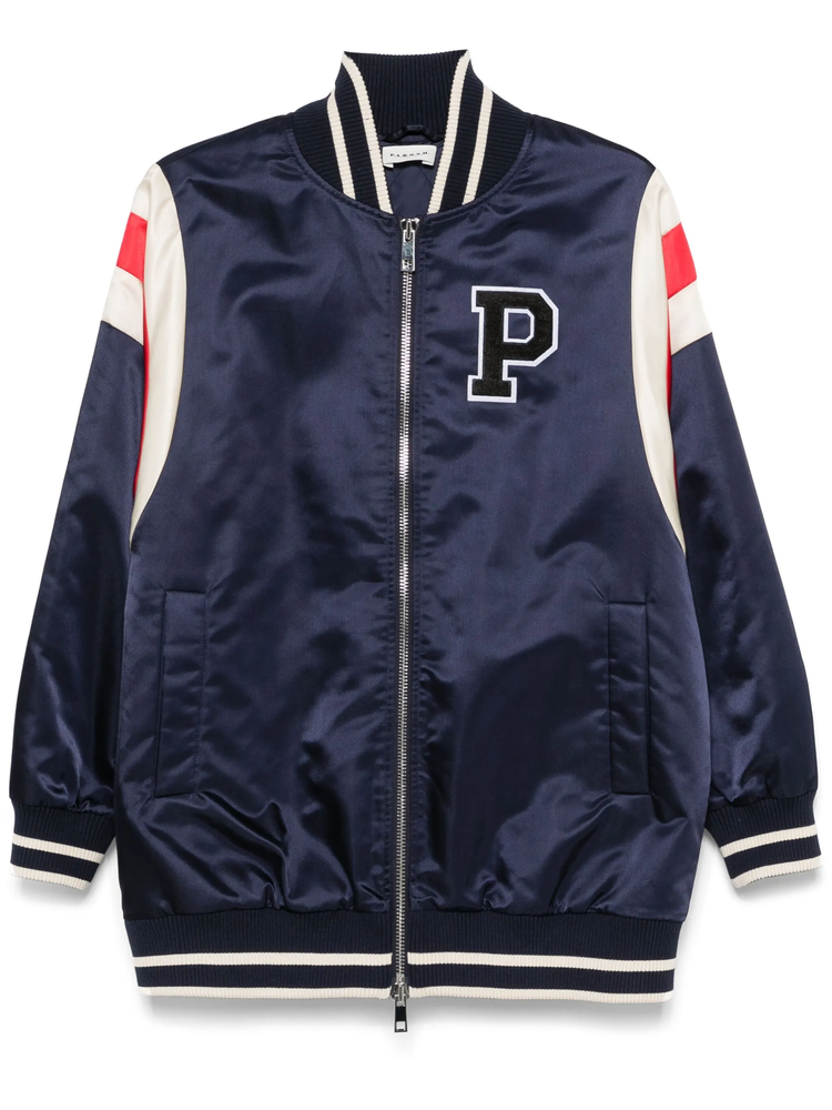Nobody logo-patch bomber jacket
