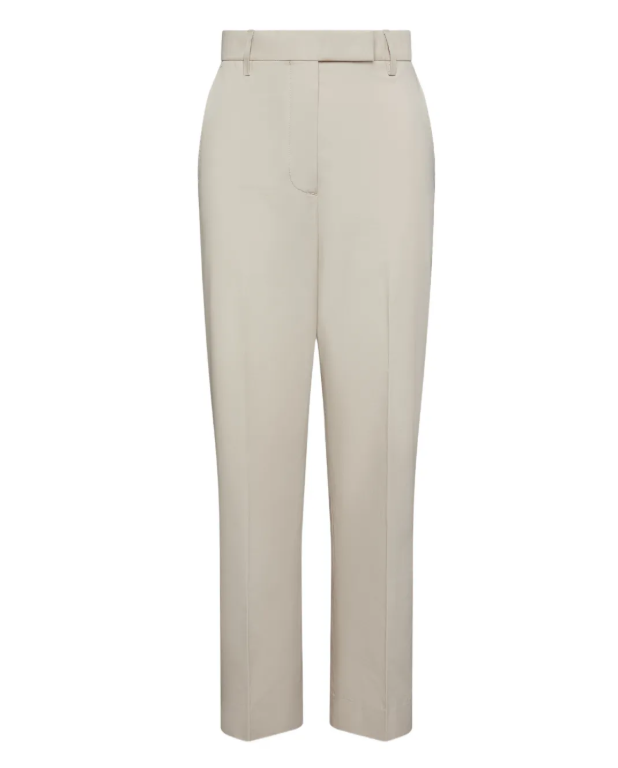 RELAXED CLASSIC BELTLOOP TROUSER W/GG TAPE DETAILS IN WRINKLE FREE COTTON SUITING