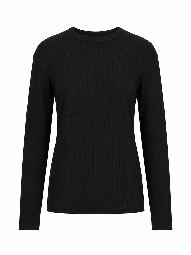 long sleeve ribbed t-shirt