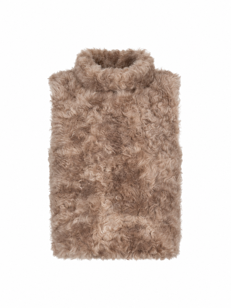 PECORA VESTTOP - FAUX ASTRAKHAN