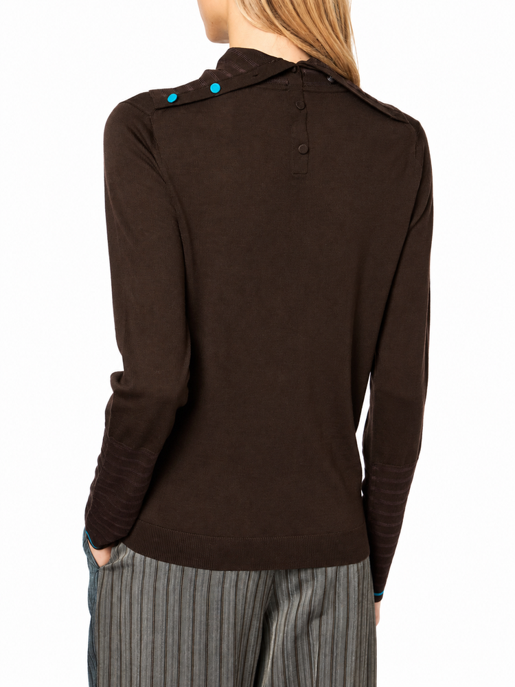 WOMENS KNITTED SWEATER ROLL NECK