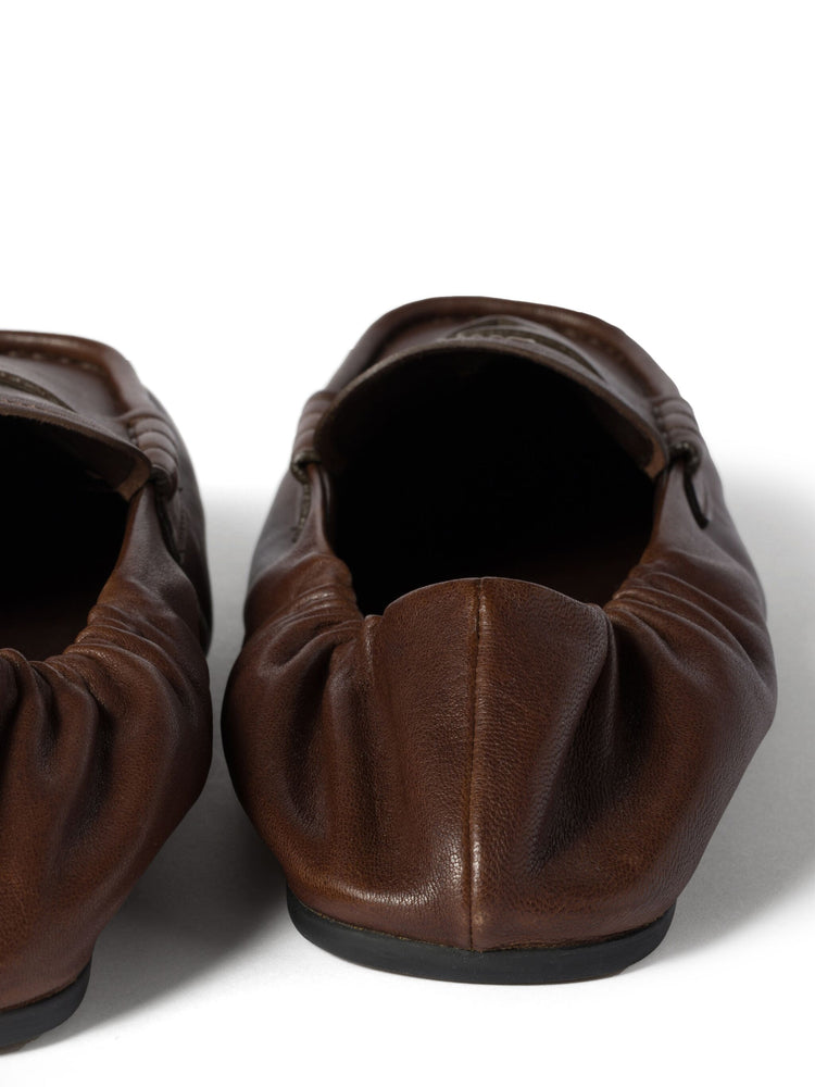 ruches nappa leather loafers