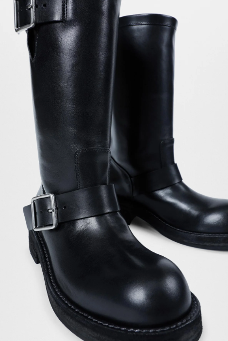SARITH ENGINEER BIKER BOOTS WITH BUCKLES TUXON
