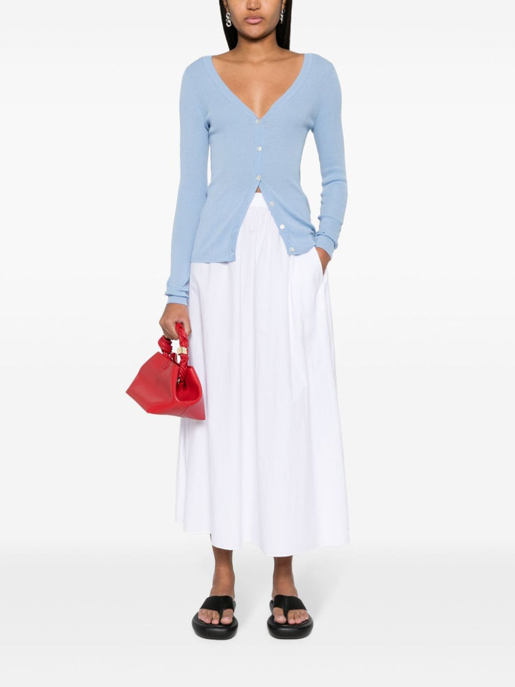 ribbed-knit cardigan