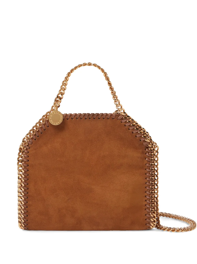 tiny Falabella suede bag