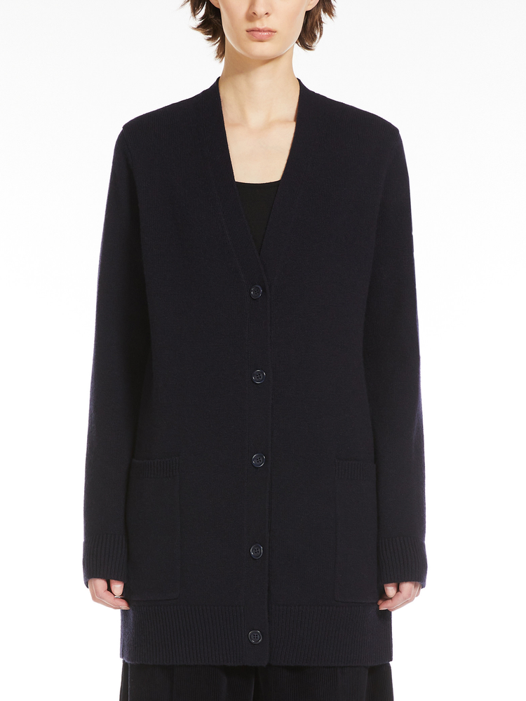 Virgin wool and cashmere cardigan with sequins
