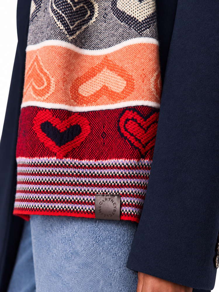 HEART FAIR ISLE SCARF