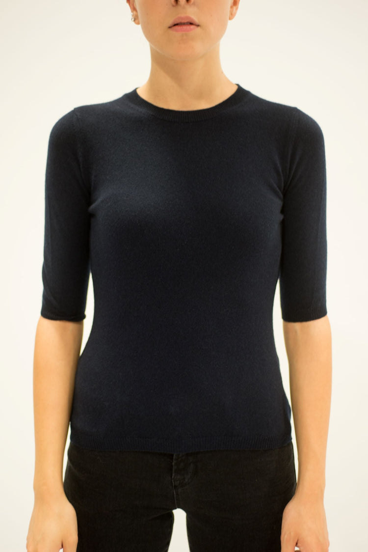 LA ROSE maglia 3/4 cashmere ocra