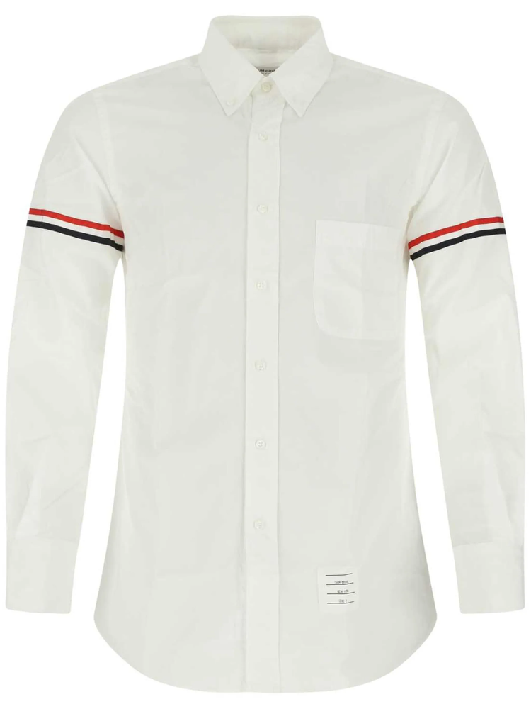 CLASSIC SHIRT W/ RWB GROSGRAIN ARMBANDS IN POPLIN