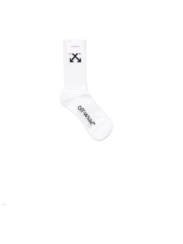 ARROW MID CALF SOCKS WHITE - BLACK