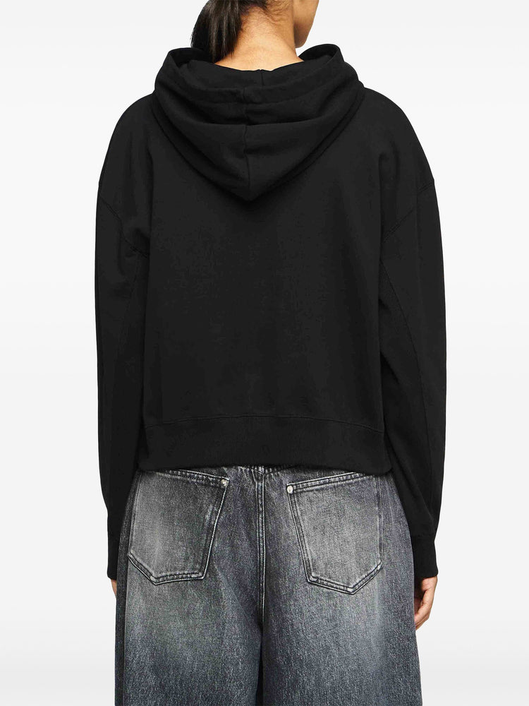 Anchor-embroidered hoodie