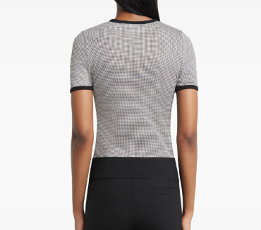 T-SHIRT HOUNDSTOOTH CONTRAST