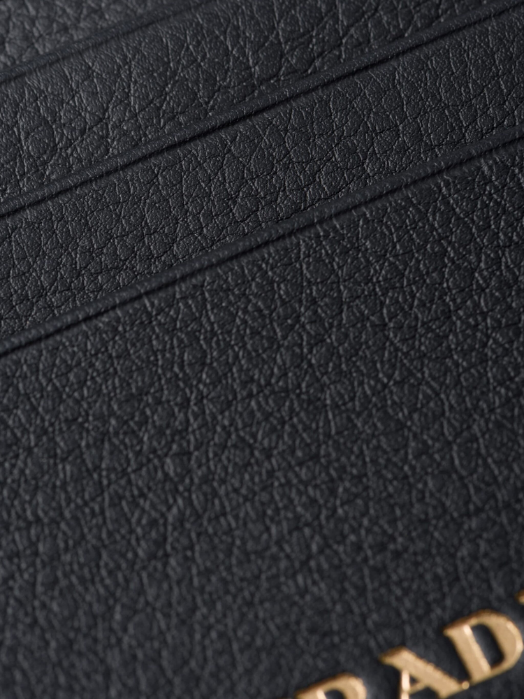 logo-stamp leather card holder