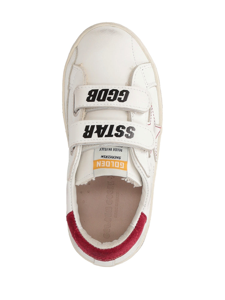 OLD SCHOOL LEATHER UPPER TOE TONGUE STAR AND STRAP SUEDE HEEL