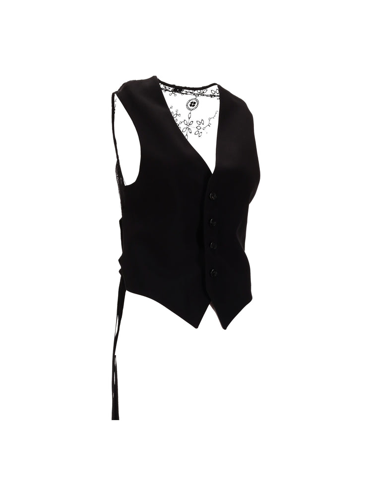 TIUKU CLASSIC WAISTCOAT WITH BRODERIE ANGLAISE CON