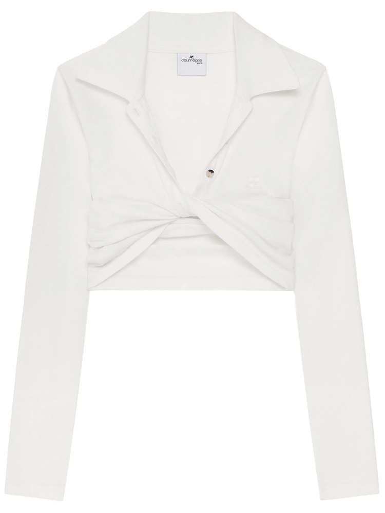 polo twist-detailing top