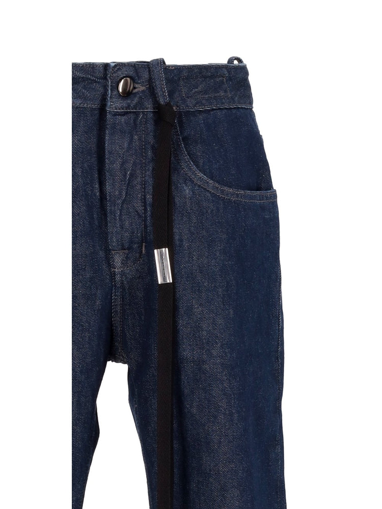 HERME 5-POCKETS SLIM FIT CROPPED TROUSERS SELVEDGE