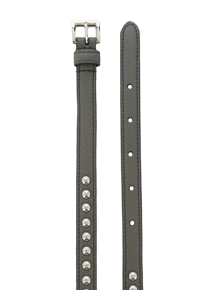PRADA Stud detail belt grey