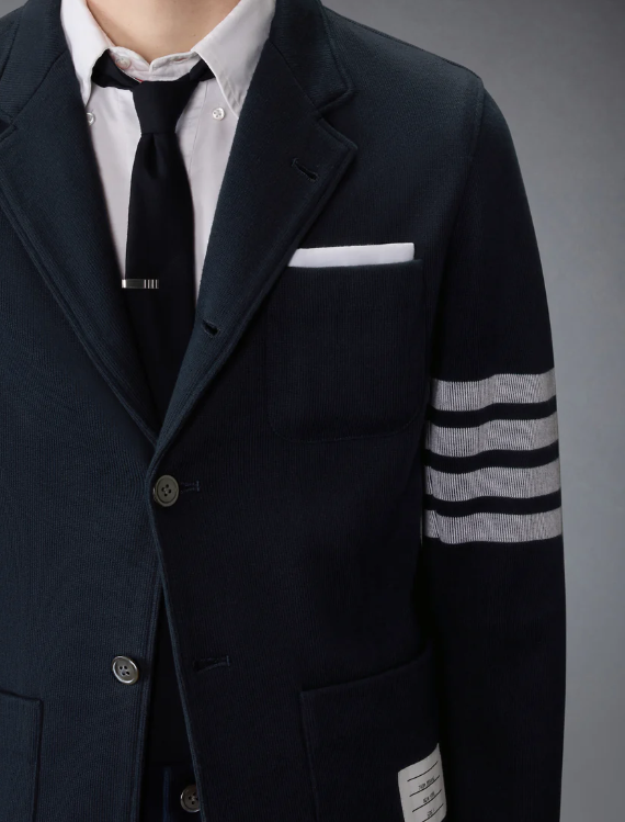 SACK JACKET IN DOUBLE FACE KNIT W/ ENG 4BAR